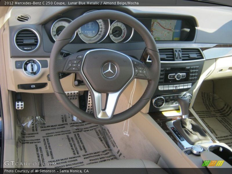 Lunar Blue Metallic / Almond Beige/Mocha 2012 Mercedes-Benz C 250 Coupe