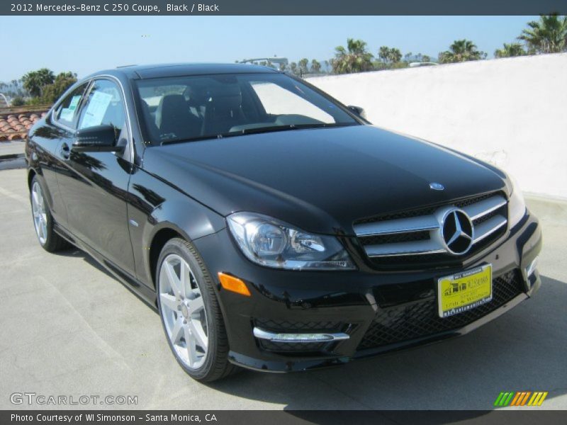 Black / Black 2012 Mercedes-Benz C 250 Coupe