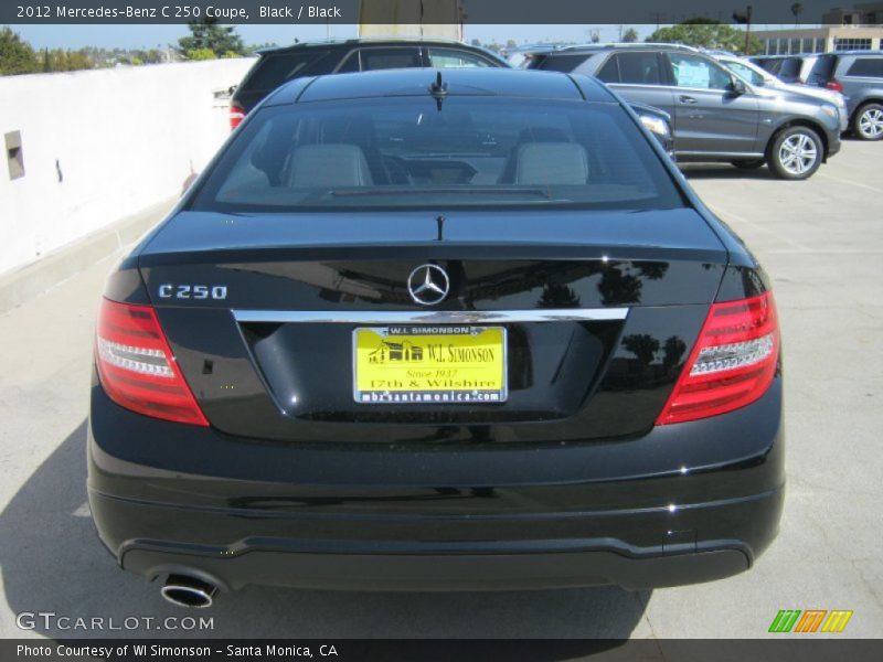 Black / Black 2012 Mercedes-Benz C 250 Coupe