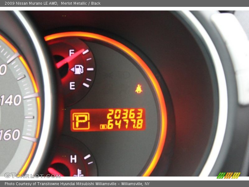 Merlot Metallic / Black 2009 Nissan Murano LE AWD