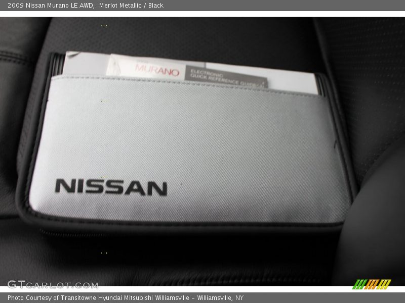 Merlot Metallic / Black 2009 Nissan Murano LE AWD