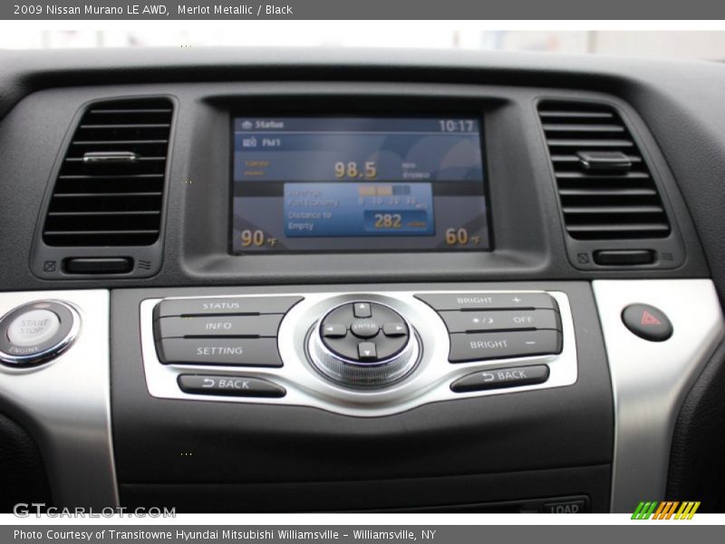 Merlot Metallic / Black 2009 Nissan Murano LE AWD