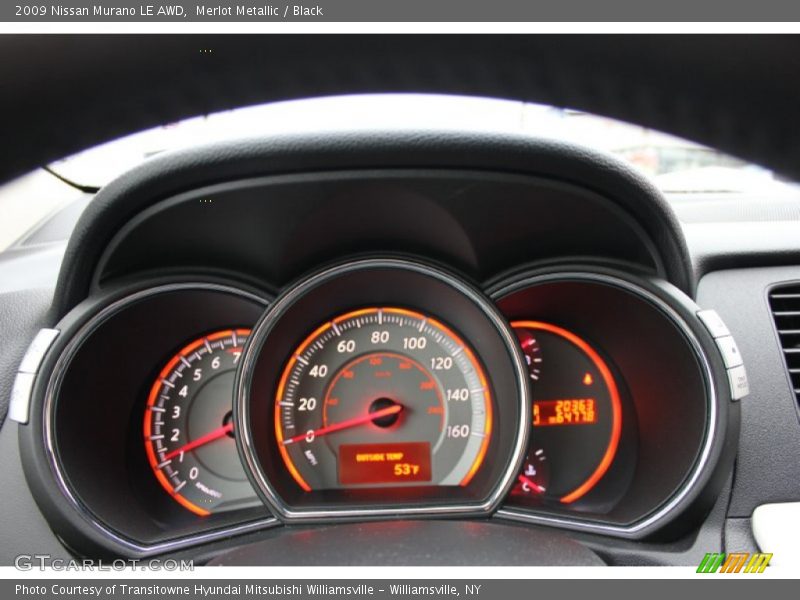 Merlot Metallic / Black 2009 Nissan Murano LE AWD