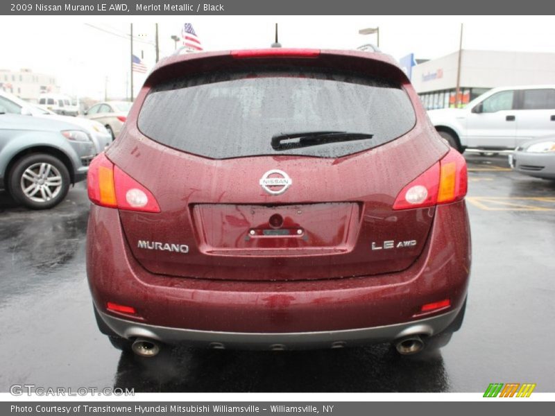 Merlot Metallic / Black 2009 Nissan Murano LE AWD