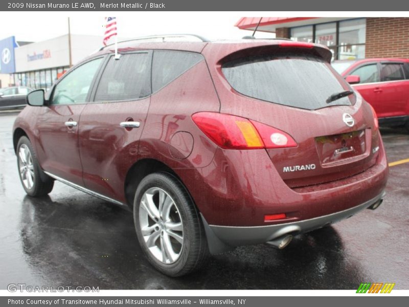 Merlot Metallic / Black 2009 Nissan Murano LE AWD