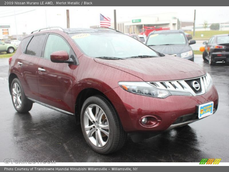 Merlot Metallic / Black 2009 Nissan Murano LE AWD