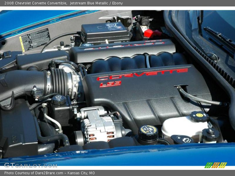 Jetstream Blue Metallic / Ebony 2008 Chevrolet Corvette Convertible