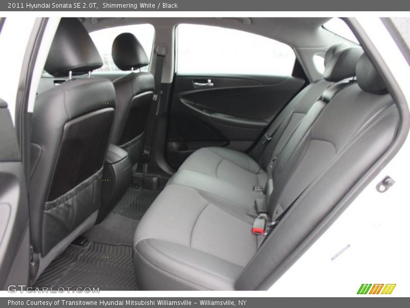 Shimmering White / Black 2011 Hyundai Sonata SE 2.0T