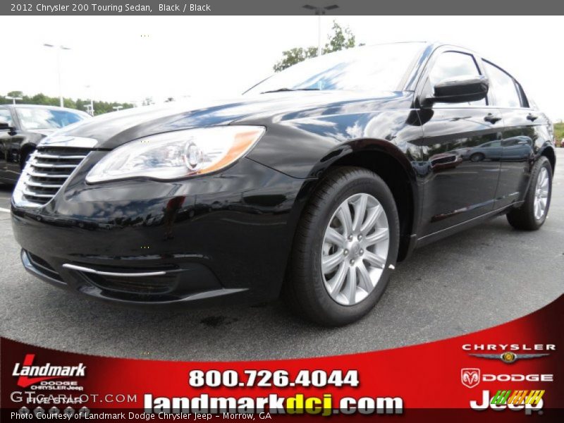 Black / Black 2012 Chrysler 200 Touring Sedan