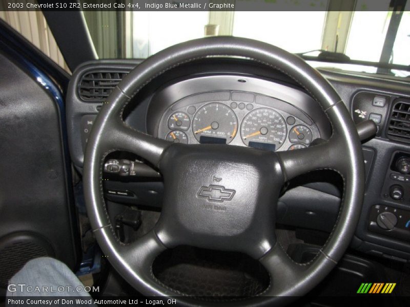 Indigo Blue Metallic / Graphite 2003 Chevrolet S10 ZR2 Extended Cab 4x4