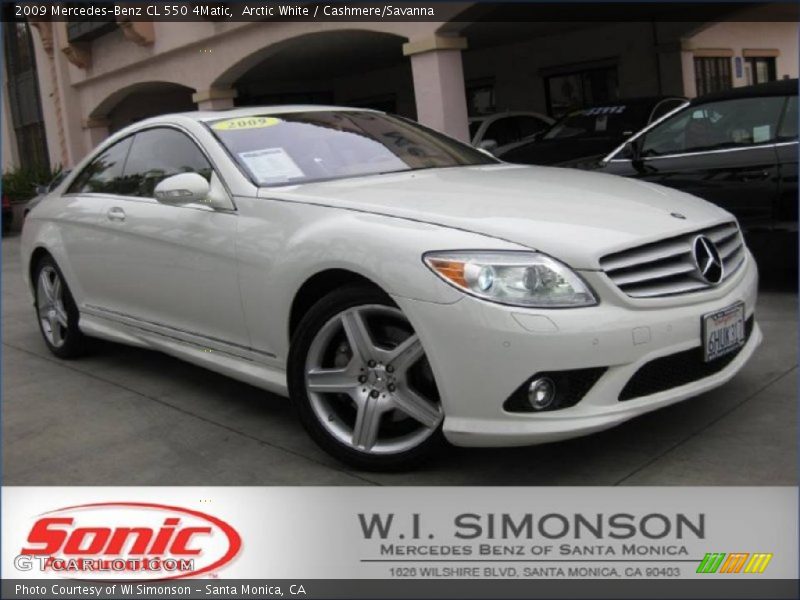 Arctic White / Cashmere/Savanna 2009 Mercedes-Benz CL 550 4Matic