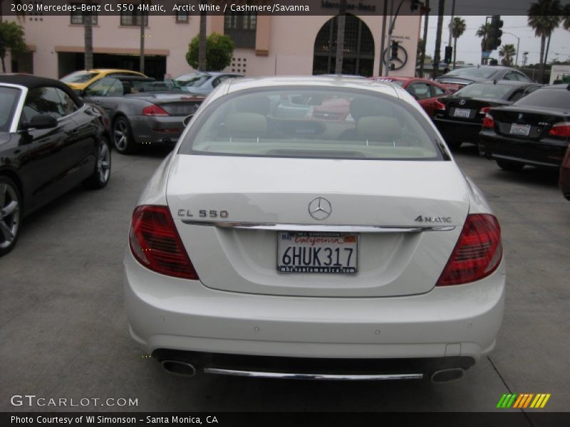 Arctic White / Cashmere/Savanna 2009 Mercedes-Benz CL 550 4Matic