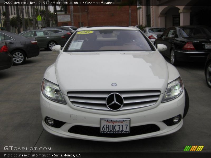 Arctic White / Cashmere/Savanna 2009 Mercedes-Benz CL 550 4Matic