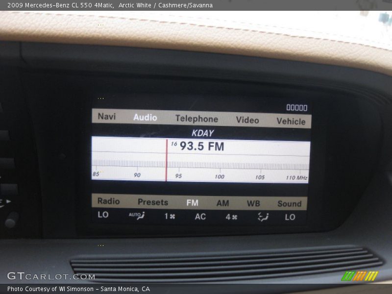 Audio System of 2009 CL 550 4Matic