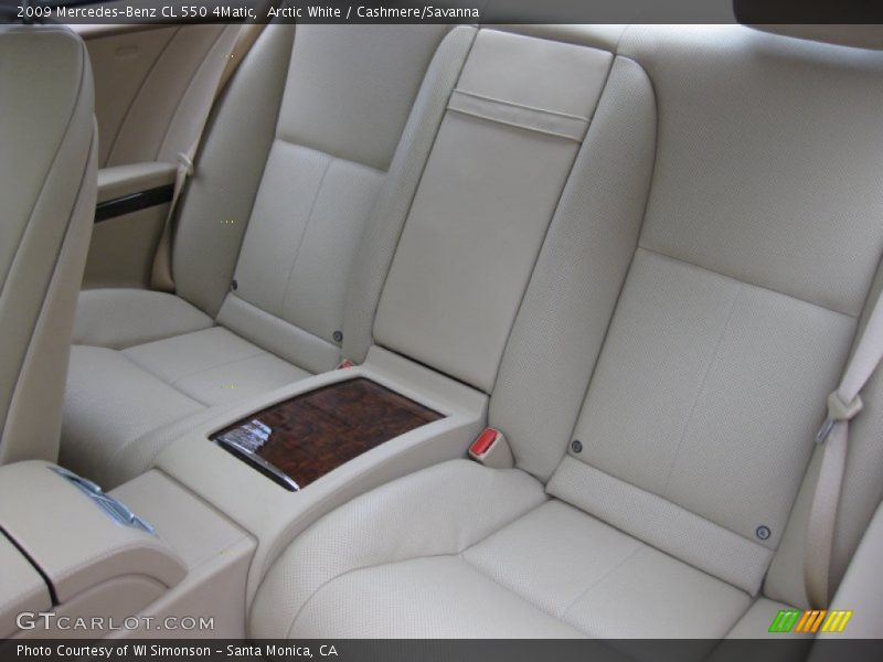 Rear Seat of 2009 CL 550 4Matic