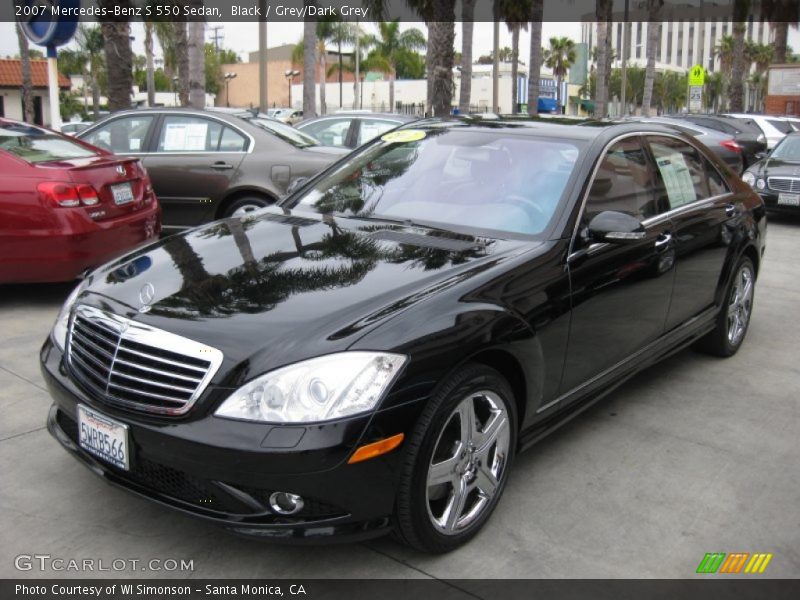 Black / Grey/Dark Grey 2007 Mercedes-Benz S 550 Sedan