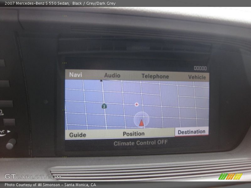 Black / Grey/Dark Grey 2007 Mercedes-Benz S 550 Sedan