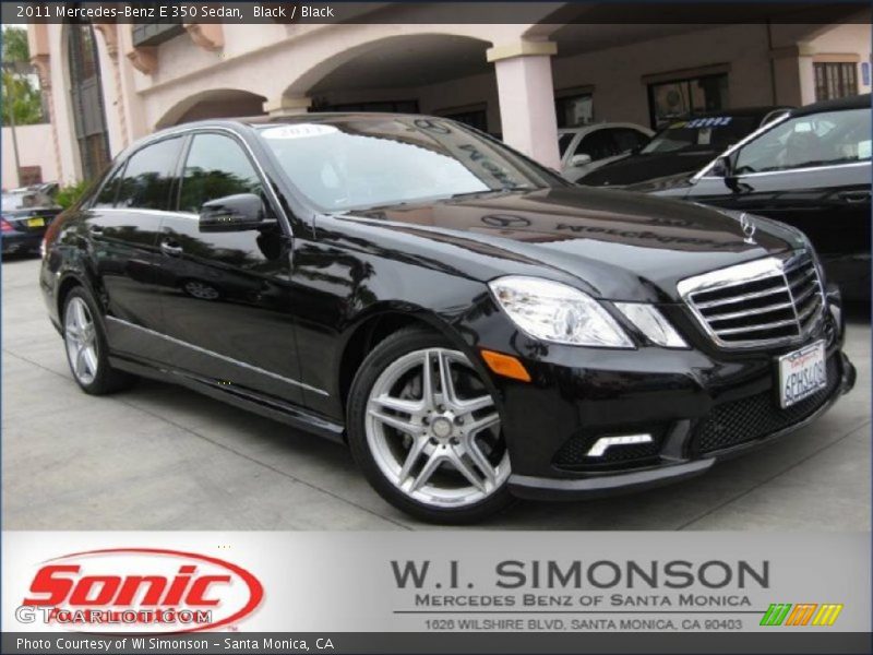 Black / Black 2011 Mercedes-Benz E 350 Sedan