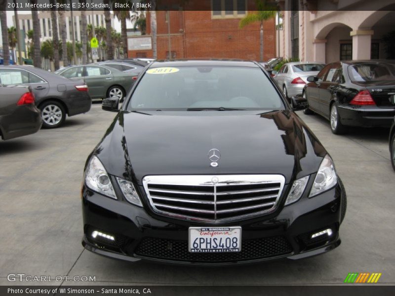 Black / Black 2011 Mercedes-Benz E 350 Sedan