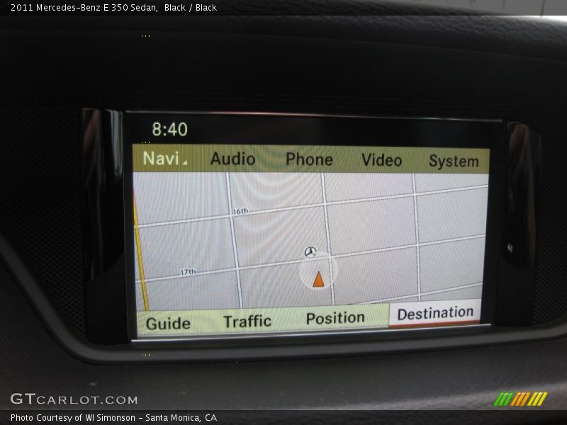 Navigation of 2011 E 350 Sedan