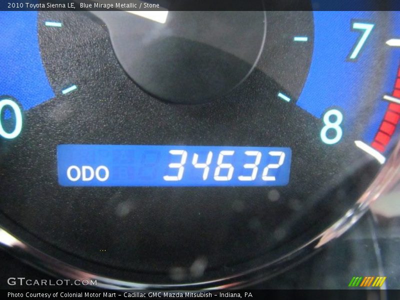 Blue Mirage Metallic / Stone 2010 Toyota Sienna LE