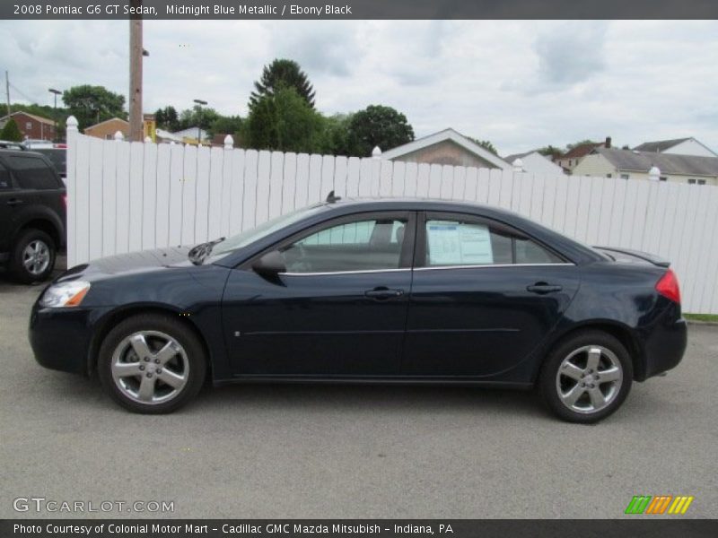 Midnight Blue Metallic / Ebony Black 2008 Pontiac G6 GT Sedan
