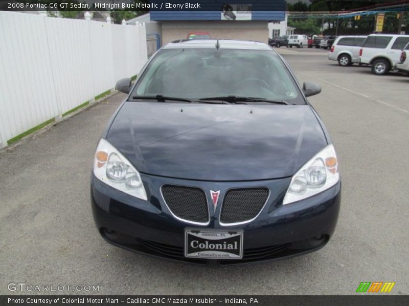 Midnight Blue Metallic / Ebony Black 2008 Pontiac G6 GT Sedan