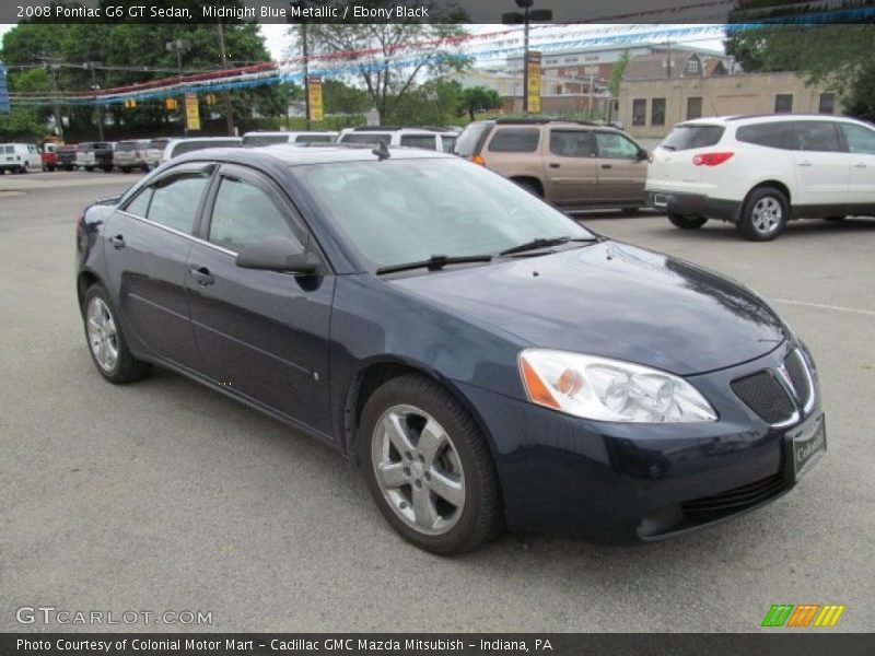 Midnight Blue Metallic / Ebony Black 2008 Pontiac G6 GT Sedan