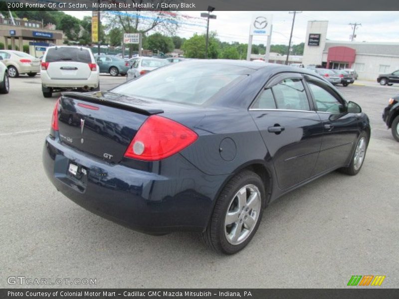 Midnight Blue Metallic / Ebony Black 2008 Pontiac G6 GT Sedan