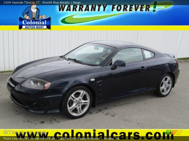 Moonlit Blue Metallic / Beige 2006 Hyundai Tiburon GT