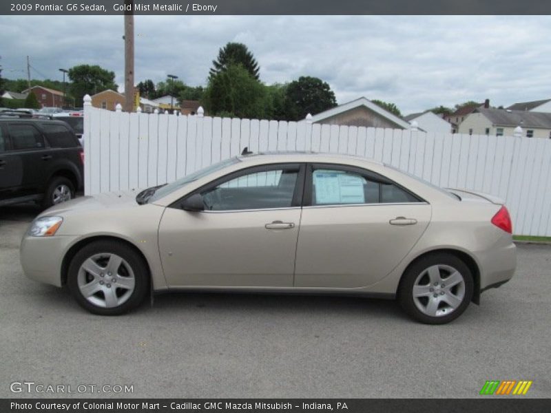 Gold Mist Metallic / Ebony 2009 Pontiac G6 Sedan
