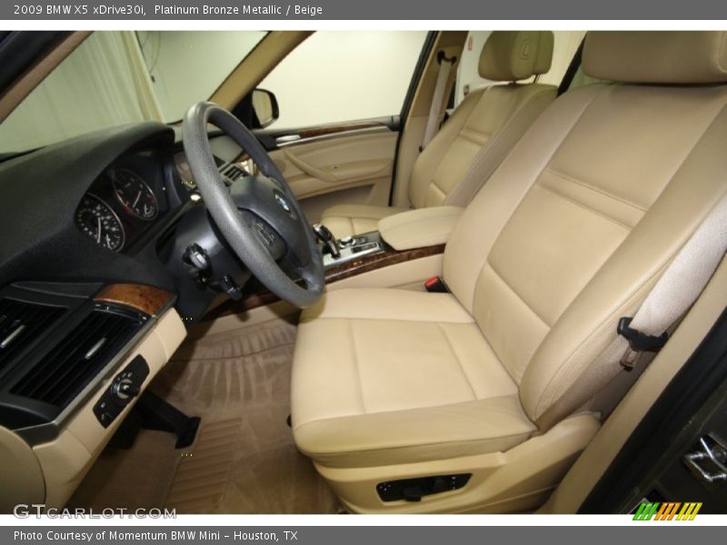 Platinum Bronze Metallic / Beige 2009 BMW X5 xDrive30i