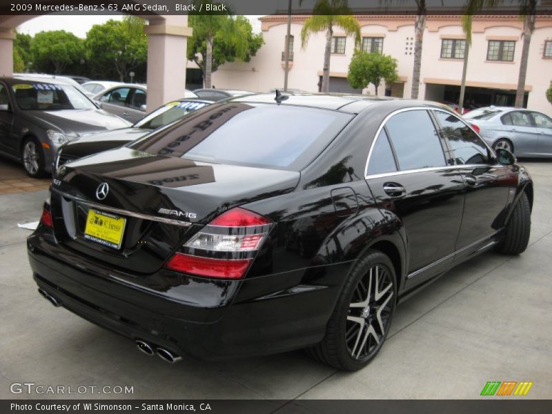 Black / Black 2009 Mercedes-Benz S 63 AMG Sedan