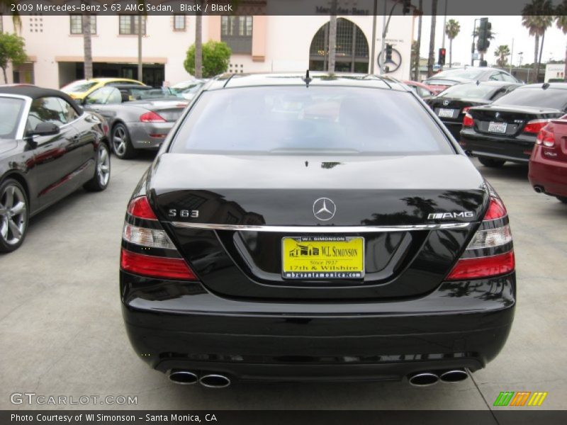Black / Black 2009 Mercedes-Benz S 63 AMG Sedan