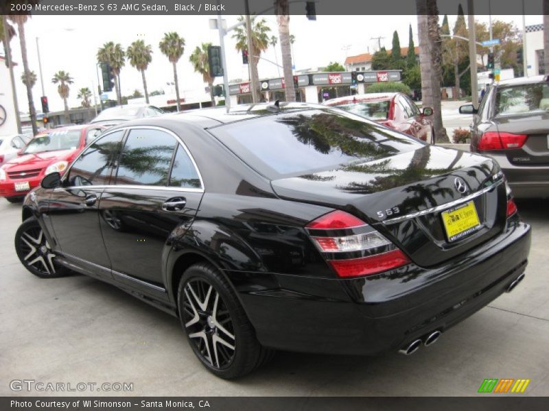 Black / Black 2009 Mercedes-Benz S 63 AMG Sedan