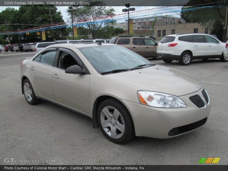 Gold Mist Metallic / Ebony 2009 Pontiac G6 Sedan