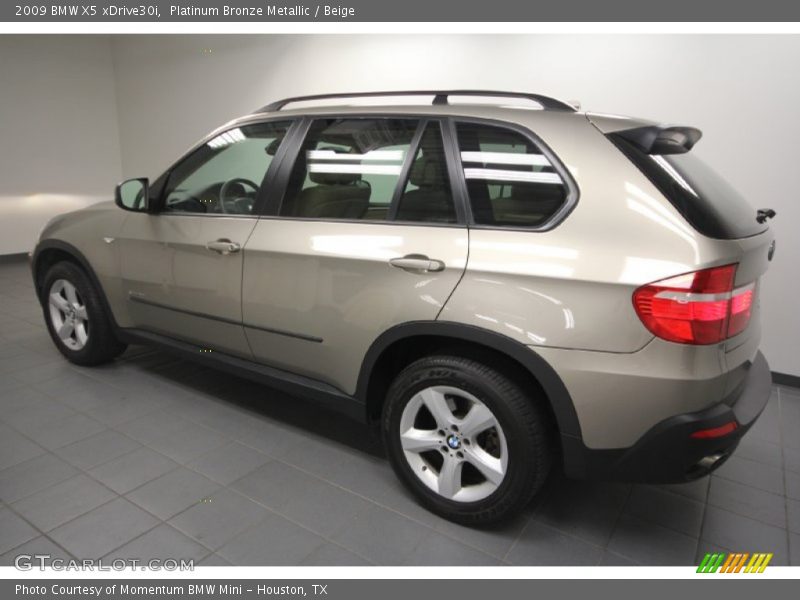 Platinum Bronze Metallic / Beige 2009 BMW X5 xDrive30i