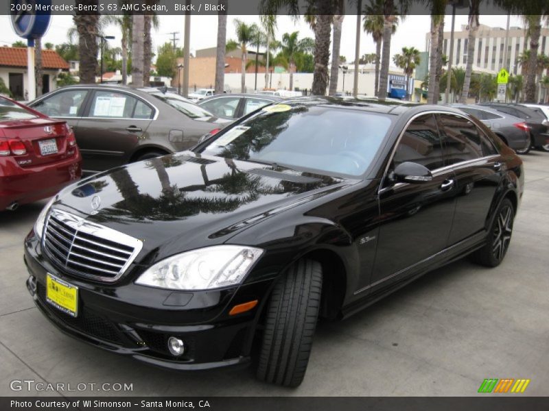 Black / Black 2009 Mercedes-Benz S 63 AMG Sedan