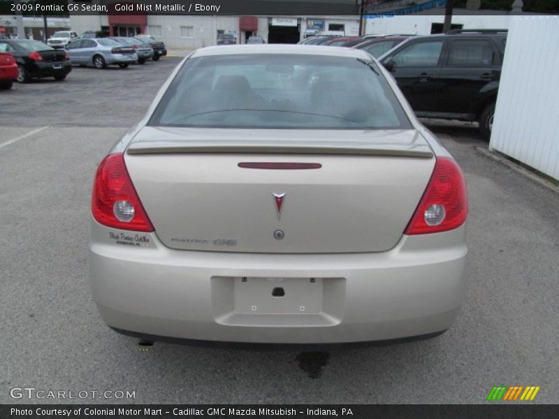 Gold Mist Metallic / Ebony 2009 Pontiac G6 Sedan