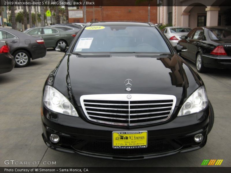 Black / Black 2009 Mercedes-Benz S 63 AMG Sedan