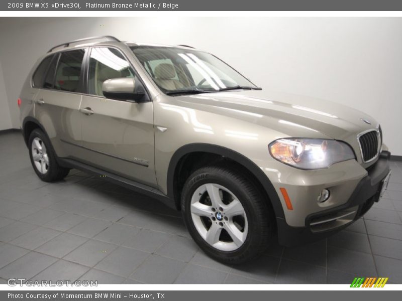 Platinum Bronze Metallic / Beige 2009 BMW X5 xDrive30i