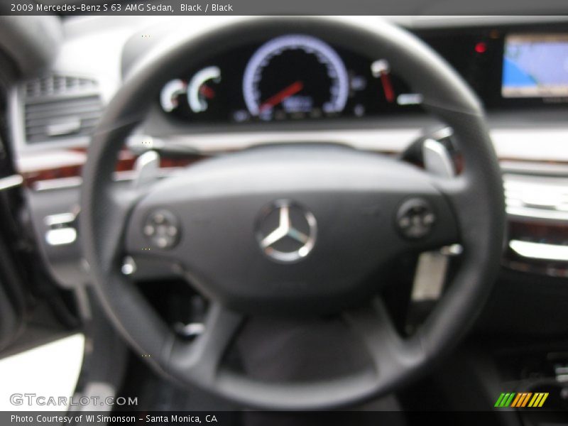 Black / Black 2009 Mercedes-Benz S 63 AMG Sedan