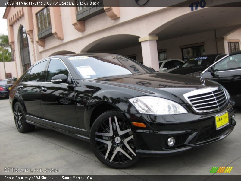 Black / Black 2009 Mercedes-Benz S 63 AMG Sedan