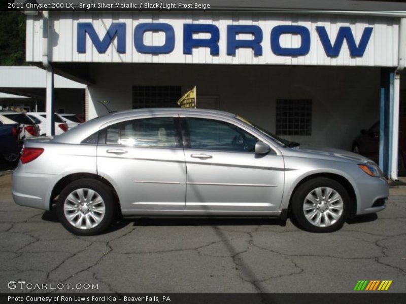 Bright Silver Metallic / Black/Light Frost Beige 2011 Chrysler 200 LX