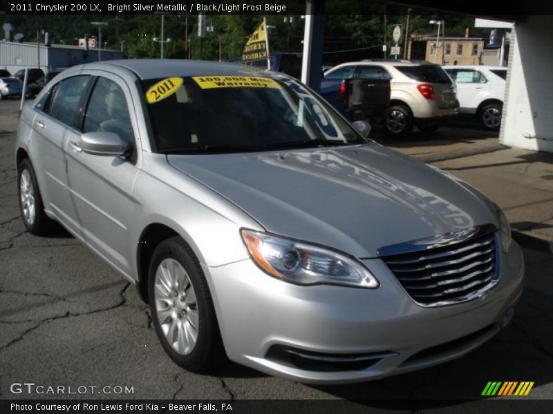 Bright Silver Metallic / Black/Light Frost Beige 2011 Chrysler 200 LX
