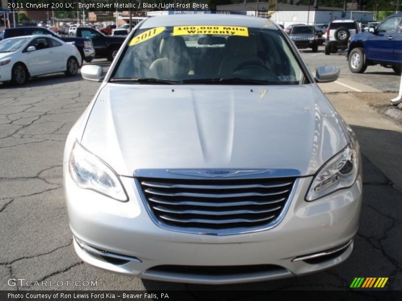Bright Silver Metallic / Black/Light Frost Beige 2011 Chrysler 200 LX