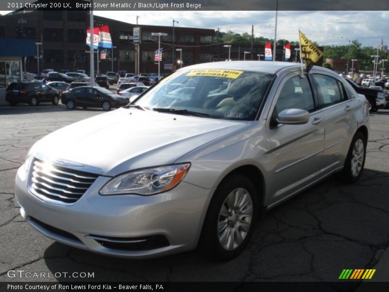 Bright Silver Metallic / Black/Light Frost Beige 2011 Chrysler 200 LX