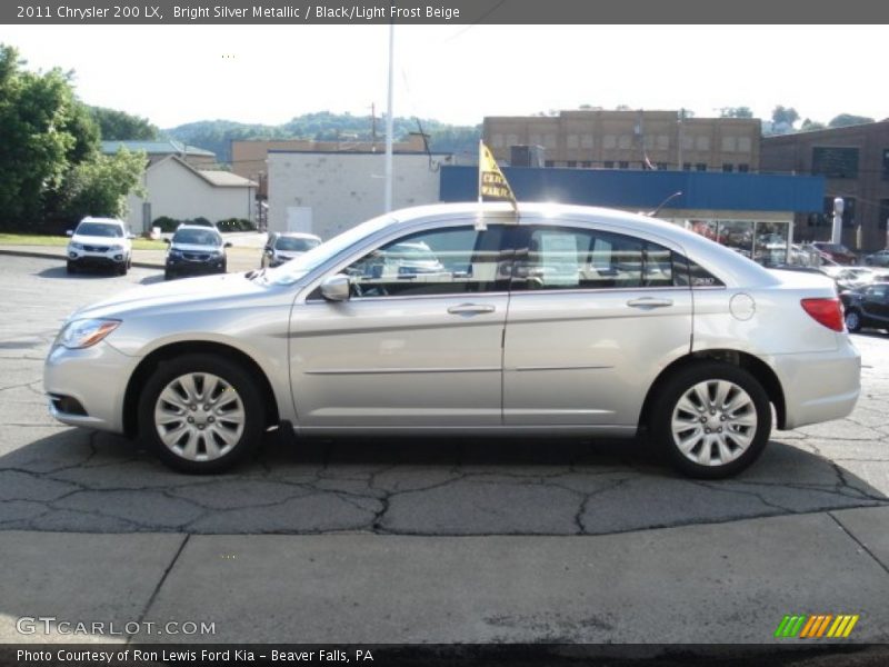 Bright Silver Metallic / Black/Light Frost Beige 2011 Chrysler 200 LX