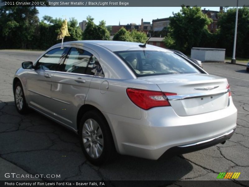 Bright Silver Metallic / Black/Light Frost Beige 2011 Chrysler 200 LX