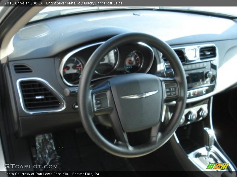 Bright Silver Metallic / Black/Light Frost Beige 2011 Chrysler 200 LX